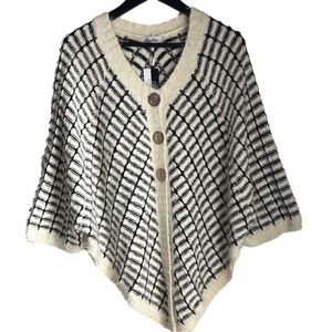 NWT Bella Wool Cape Style Sweater